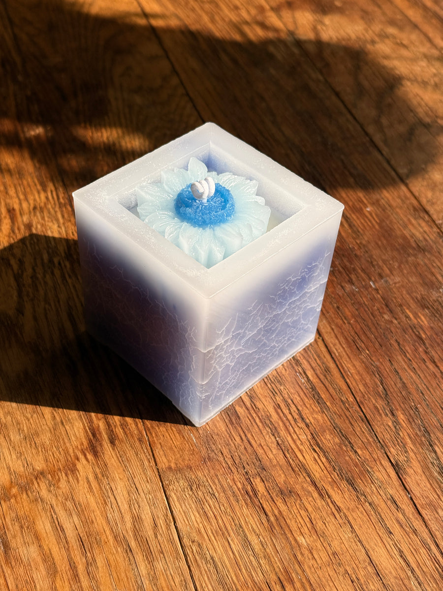 Crackle Glass Cube Scented Candle | A Landscape Within