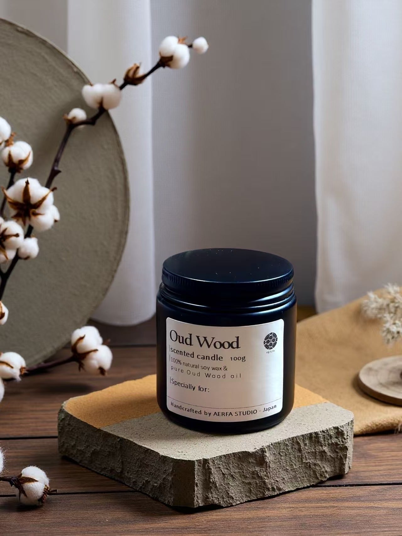 Black Jar Cup Candle