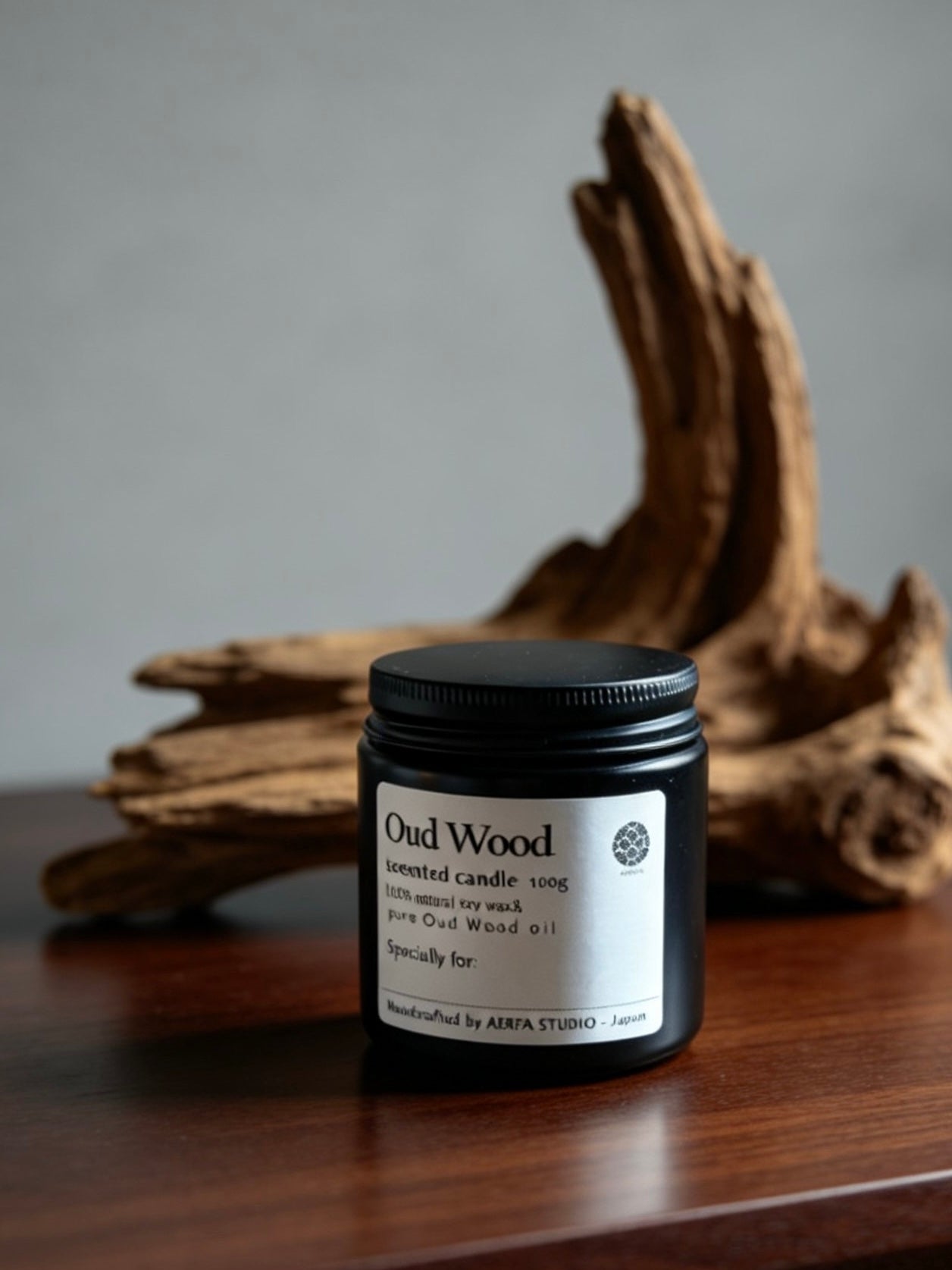 Black Jar Cup Candle