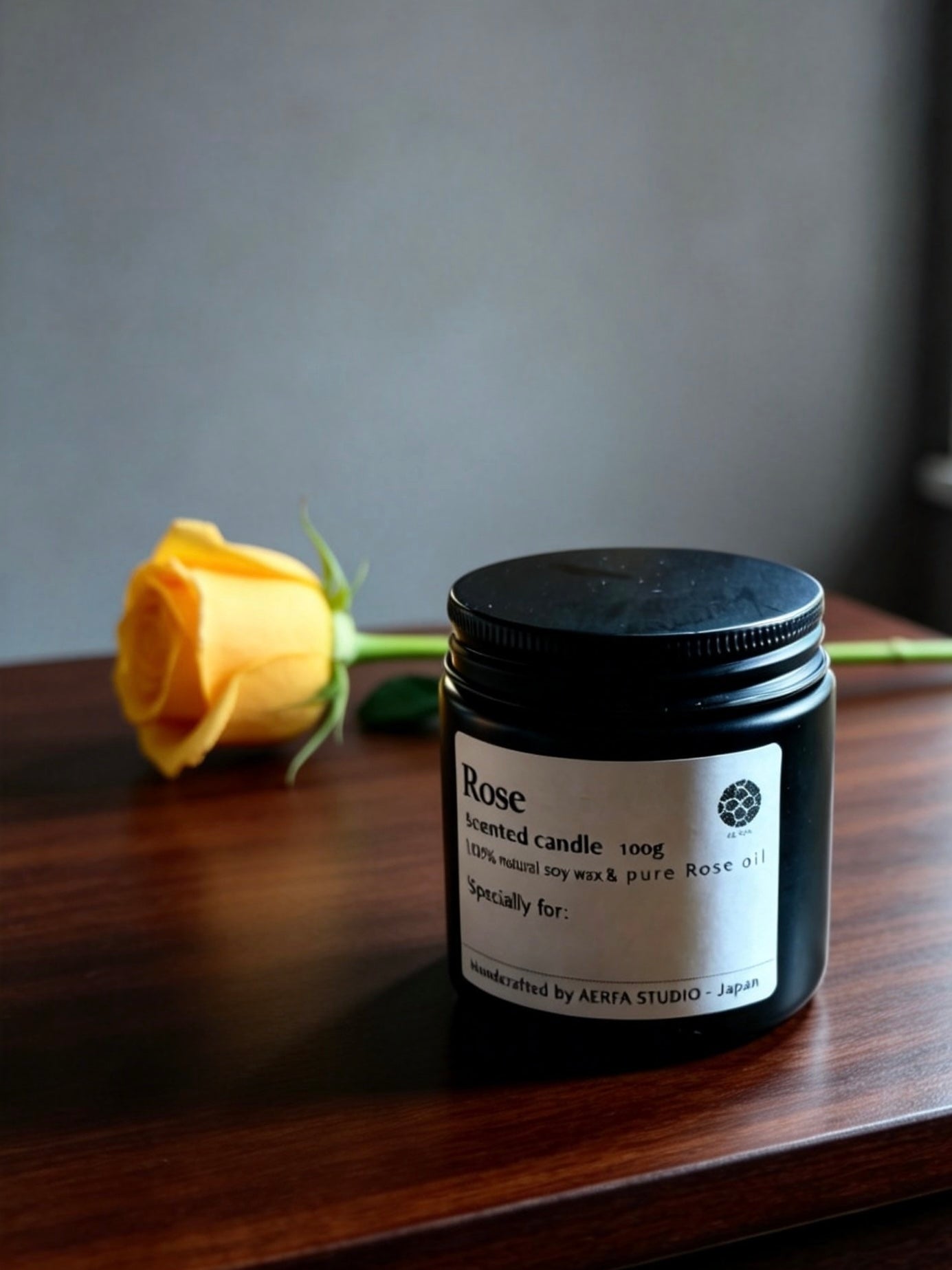 Black Jar Cup Candle