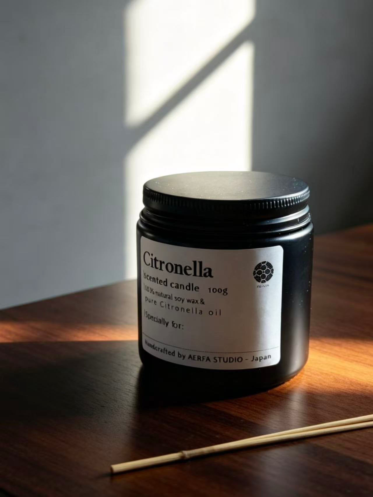 Black Jar Cup Candle