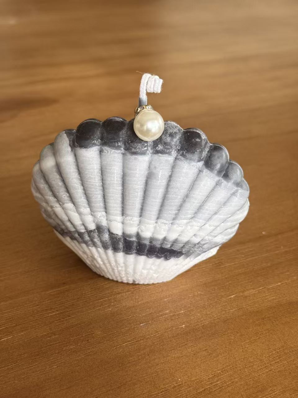 AERFA Pearl Shell Candle, Grey / パールシェルキャンドル